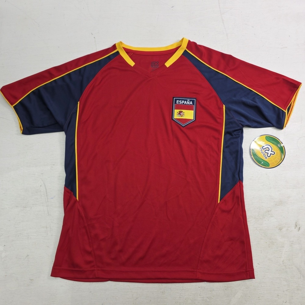 Spain World Cup Red Soccer Football Jersey Shirt España Men's Sz M Rhinox NWT